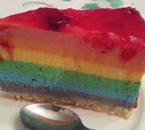 Tarta Arcoiris Mousse de Yogur - Rainbow Cake 1
