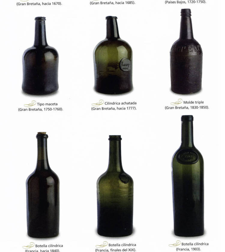 Evolución de las botellas de vino en los últimos 400 años 1