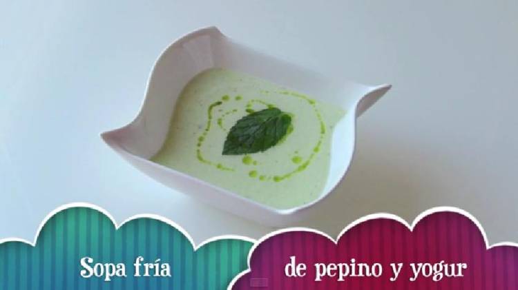 Receta de Sopa fría de pepino y yogur (vídeo receta) 1