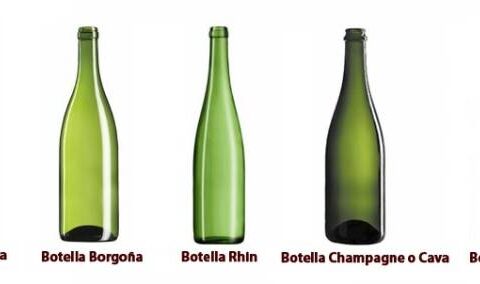 Tipos de botellas que se usan hoy en el mundo del vino 1