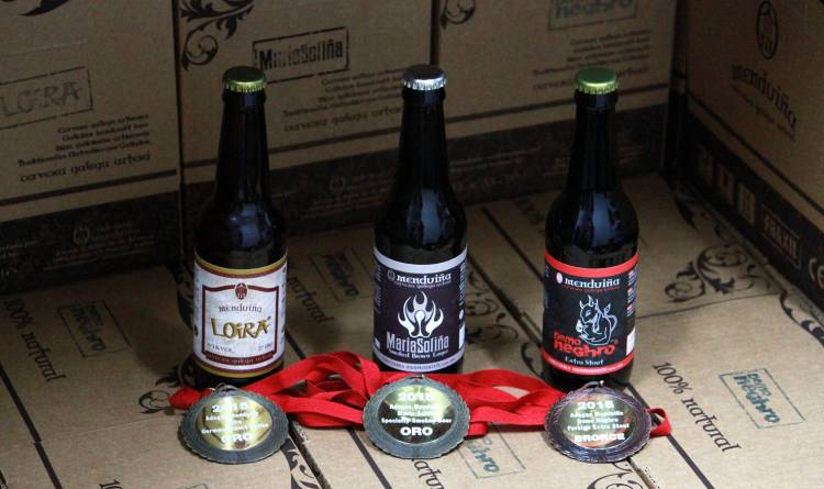 Menduiña, cerveza artesanal gallega, obtiene tres premios en el Campeonato Nacional de Cervezas