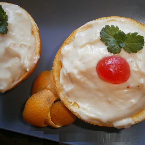 Naranjas rellenas de crema ligera 2