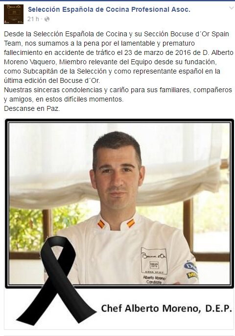 Fallece el chef Alberto Moreno en un accidente de moto mientras trabajaba 1