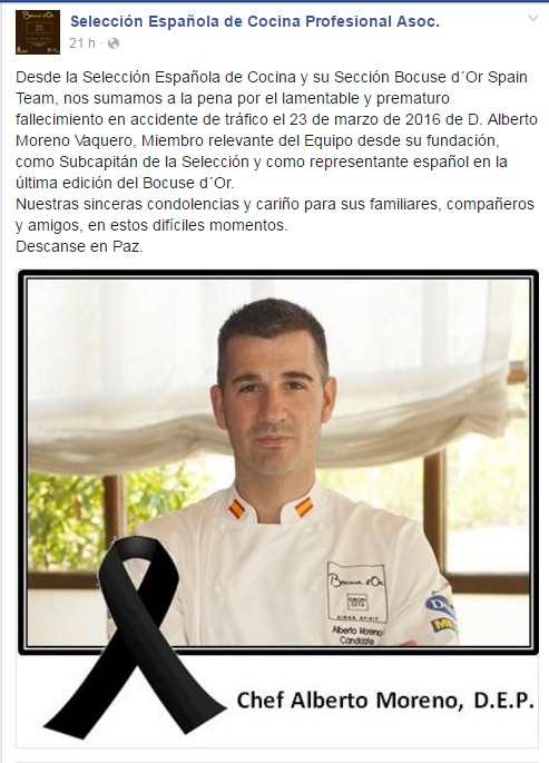Fallece el chef Alberto Moreno en un accidente de moto mientras trabajaba 1