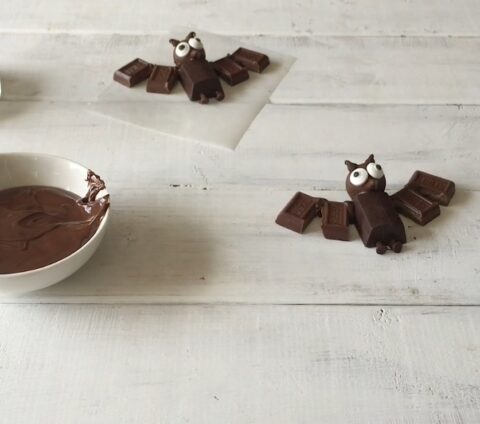 Cómo hacer murciélagos de chocolate