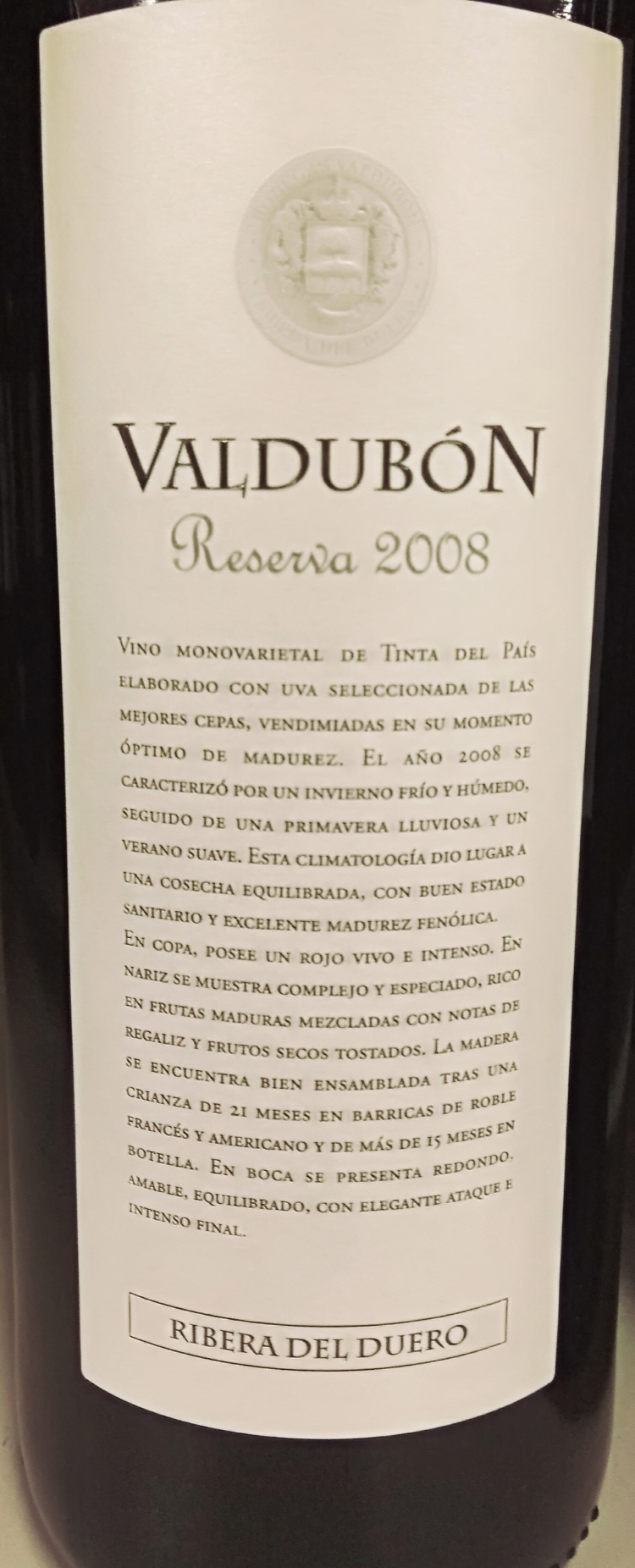 Catamos Valdubón Reserva 2008 1